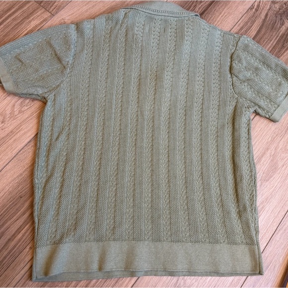 Hudson And Barrow HB Knitwear Men’s XL Green Sweater Polo Short Sleeve Soft - Picture 2 of 6